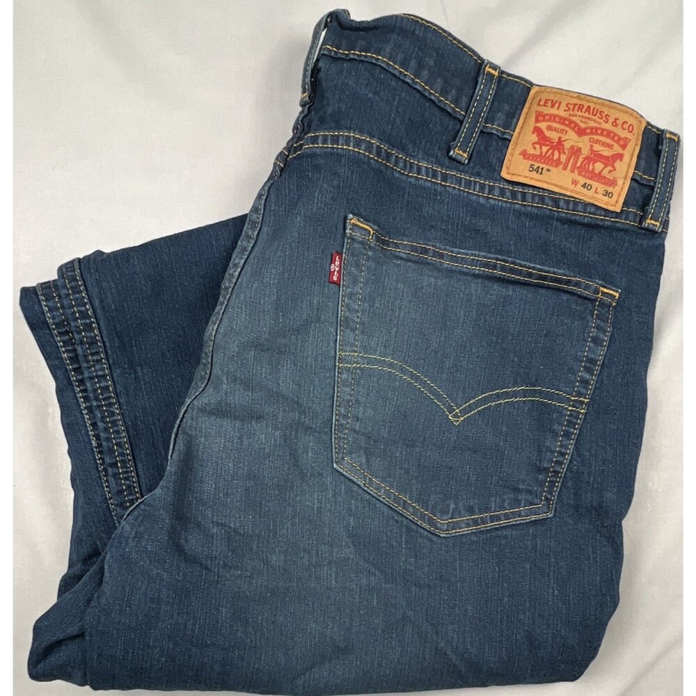 Levi's 541 Men's Athletic Taper Jeans Blue Medium Wash Denim 40x30